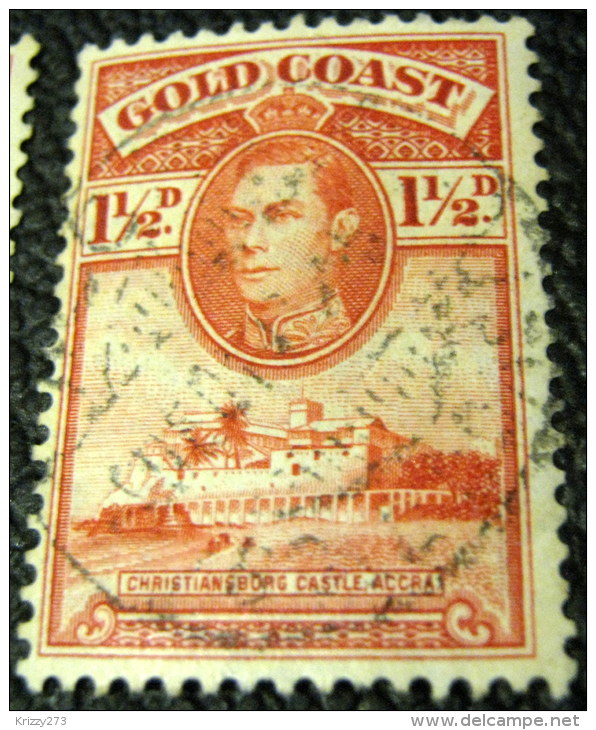 Gold Coast 1938 King George V Christiansborg Castle Accra 1.5d - Used - Côte D'Or (...-1957)