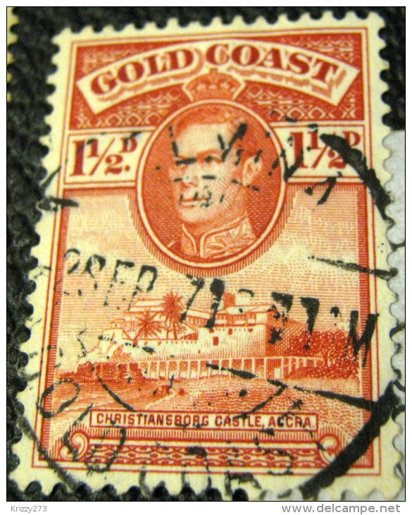 Gold Coast 1938 King George V Christiansborg Castle Accra 1.5d - Used - Côte D'Or (...-1957)