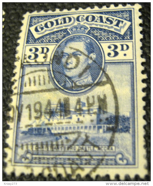 Gold Coast 1938 King George V Christiansborg Castle Accra 3d - Used - Gold Coast (...-1957)