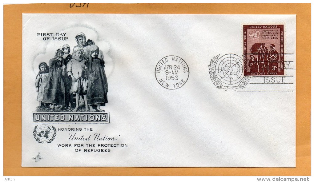 United Nations New York 1953 FDC - FDC