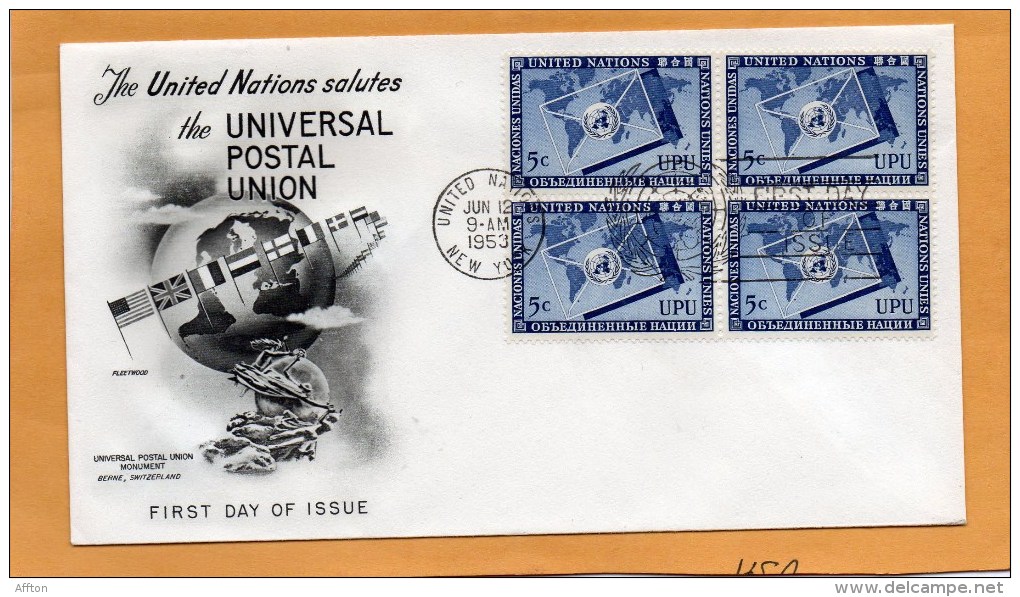 United Nations New York 1953 FDC - FDC