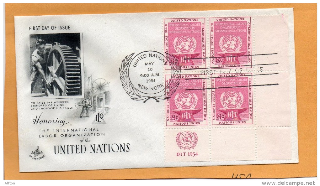 United Nations New York 1954 FDC - FDC