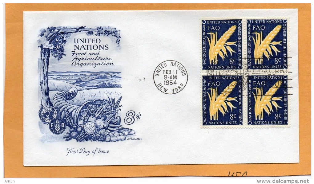 United Nations New York 1954 FDC - FDC