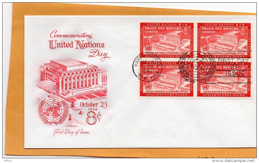 United Nations New York 1954 FDC - FDC