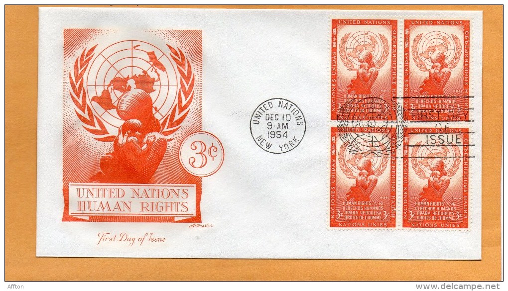 United Nations New York 1954 FDC - FDC