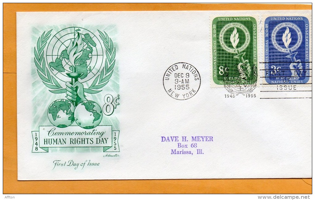 United Nations New York 1955 FDC - FDC