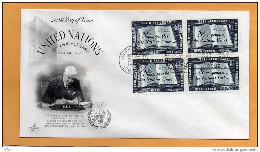 United Nations New York 1955 FDC - FDC