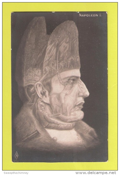 Cpa Arcimboldesque Surrealiste PORTRAIT De NAPOLEON 1er - Personajes