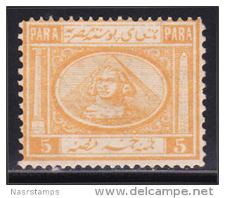 Egypt 1867 - ( 5 Pa - 2nd Issue - Sphinx And Pyramid ) - MH* - No Gum - 1866-1914 Khedivate Of Egypt
