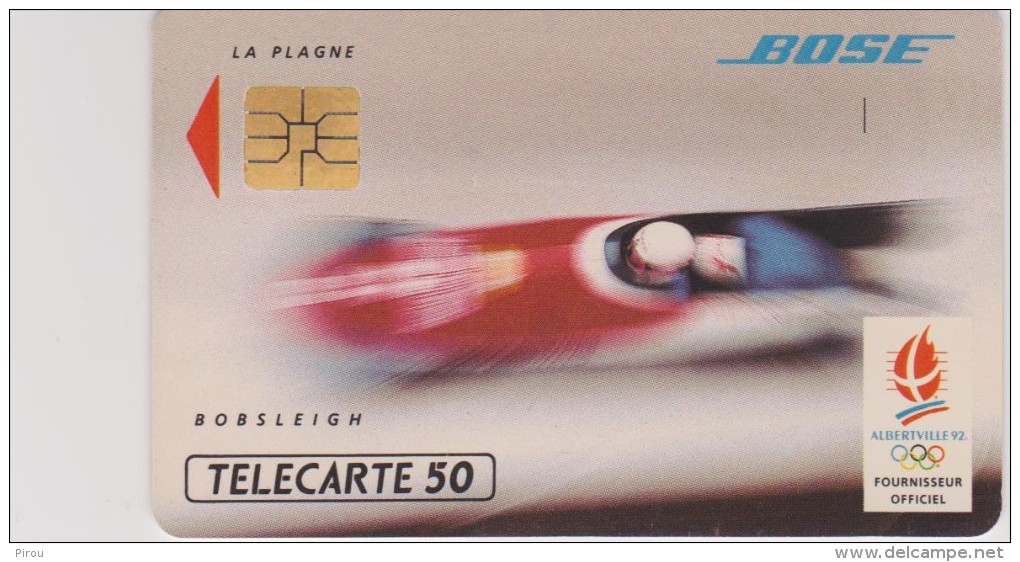 TELECARTE : JEUX OLYMPIQUES D'ALBERTVILLE 1992  LA PLAGNE  BOBSLEIGH - Olympische Spiele