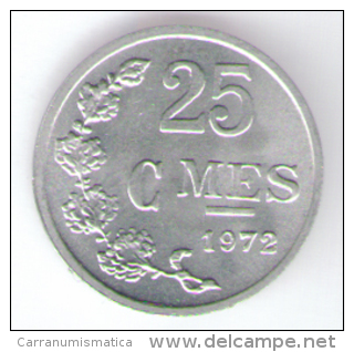 LUSSEMBURGO 25 CENTIMES 1972 - Luxemburgo