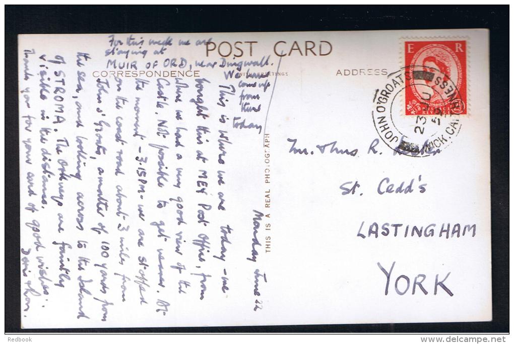 RB 977 - 1959 Real Photo Postcard - Castle Of Mey Near John O'Groats Postmark - Caithness Scotland - Caithness