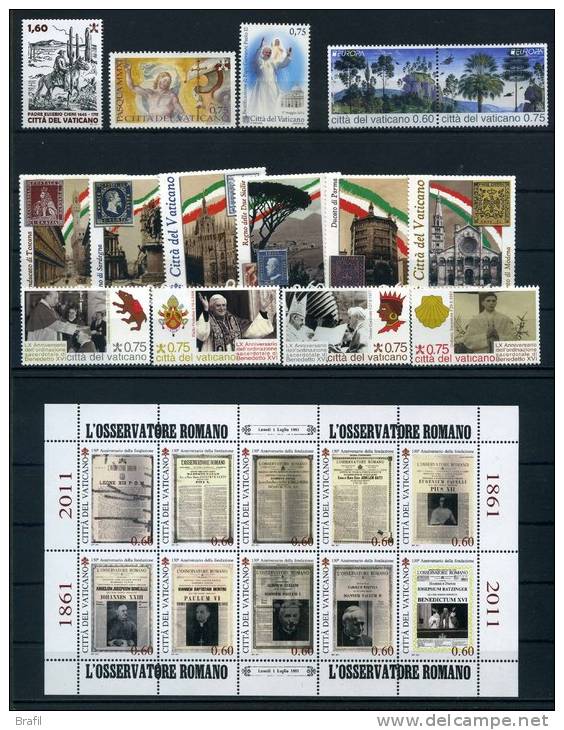 2011 Ganze Jargang Neuen Briefmarken Von Vatikanstadt - Full Years