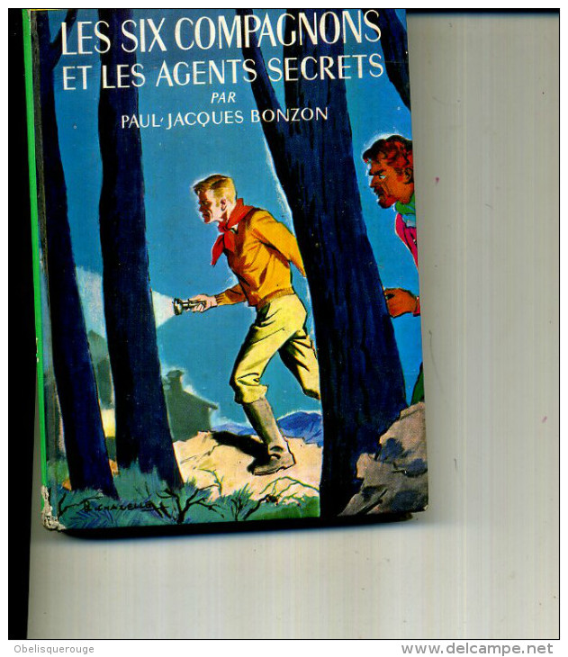 LES SIX COMPAGNONS ET LES AGENTS SECRETS P J BONZON  1970 180  PAGES - Bibliotheque Verte