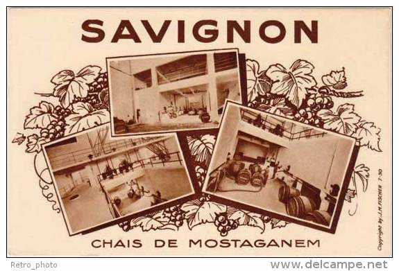Cpa Pub : Savignon, Chais De Mostaganem (Algérie) - Advertising