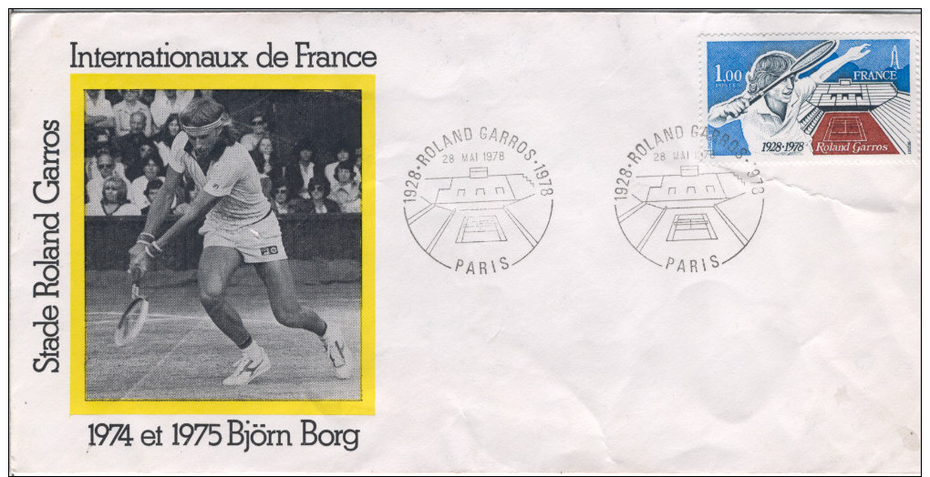 TENNIS Roland GARROS Internationaux De France PARIS. LETTRE. - 1970-1979