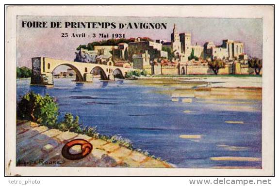 Cpa Pub : Foire De Printemps D'Avignon, 1931(pont Saint-Bénézet) - Advertising