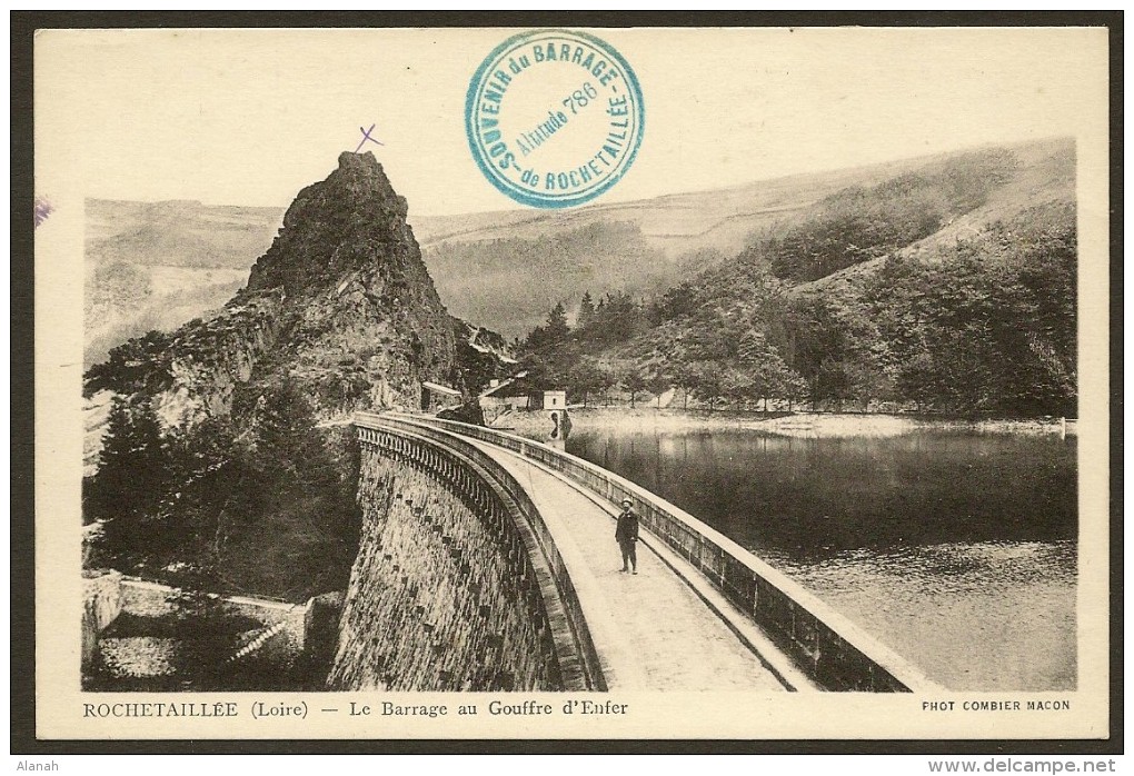 ROCHETAILLEE Rare Le Barrage Au Gouffre D´Enfer (Combier) Loire (42) - Rochetaillee