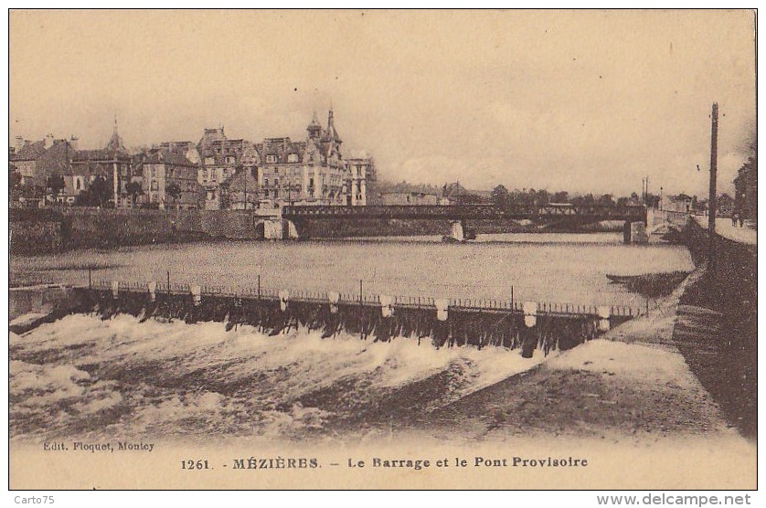 Mézières 08 - Barrage Déversoir - Correspondance Février 1945 Guerre - Charleville