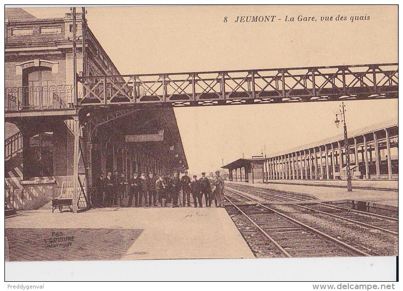 JEUMONT LA GARE VUE DES QUAIS - Jeumont