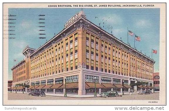 Florida Jacksonville Cohen Brothers Department Store 1936 Curteich - Jacksonville