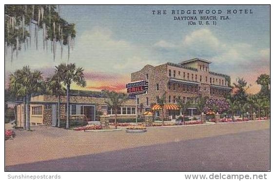 Florida Daytona Beach The Ridgewood Hotel Curteich - Daytona