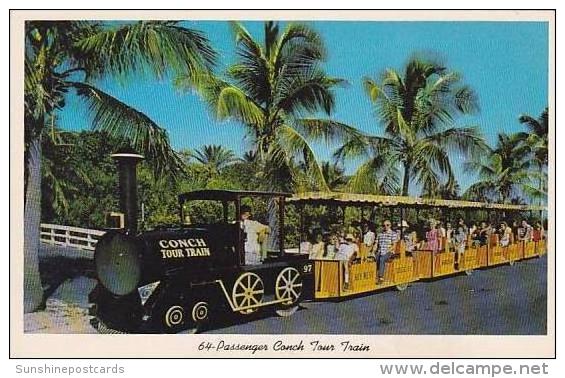 Florida Key West 64-Passenger Conch Tour Train Curteich - Key West & The Keys