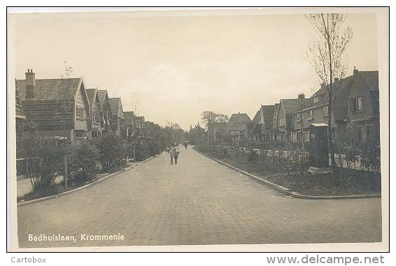 Krommenie, Badhuislaan  (originele Fotokaart Uit 1939) - Krommenie