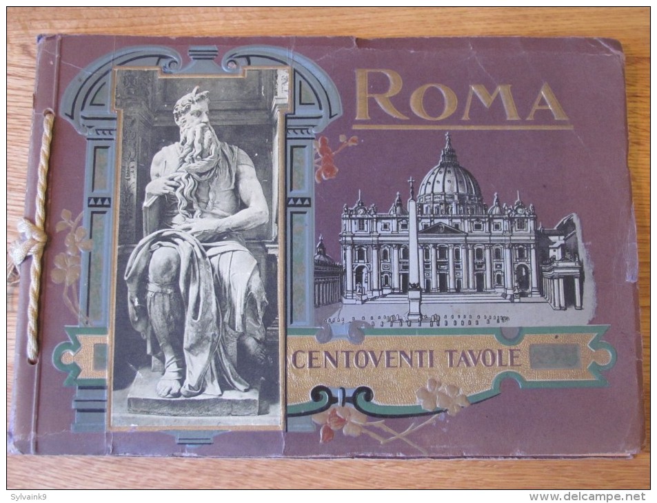 ROMA CENTOVENTI TAVOLE 120 RICORDO DI VEDUTE PITTURA SCULTURA ATTILIO SCROCCHI VUES DE ROME ITALIE SOUVENIRS OBLONG FOTO - 1901-1940
