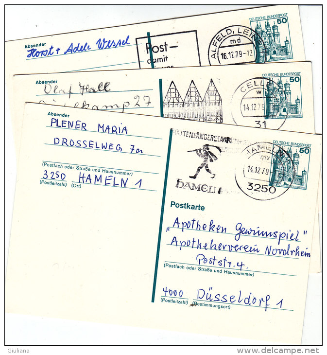Germania -  Tre Cartoline Concorso - Cartes Postales - Oblitérées