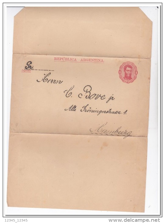 Argentinie 1 Centavo Prepayed Letter - Enteros Postales