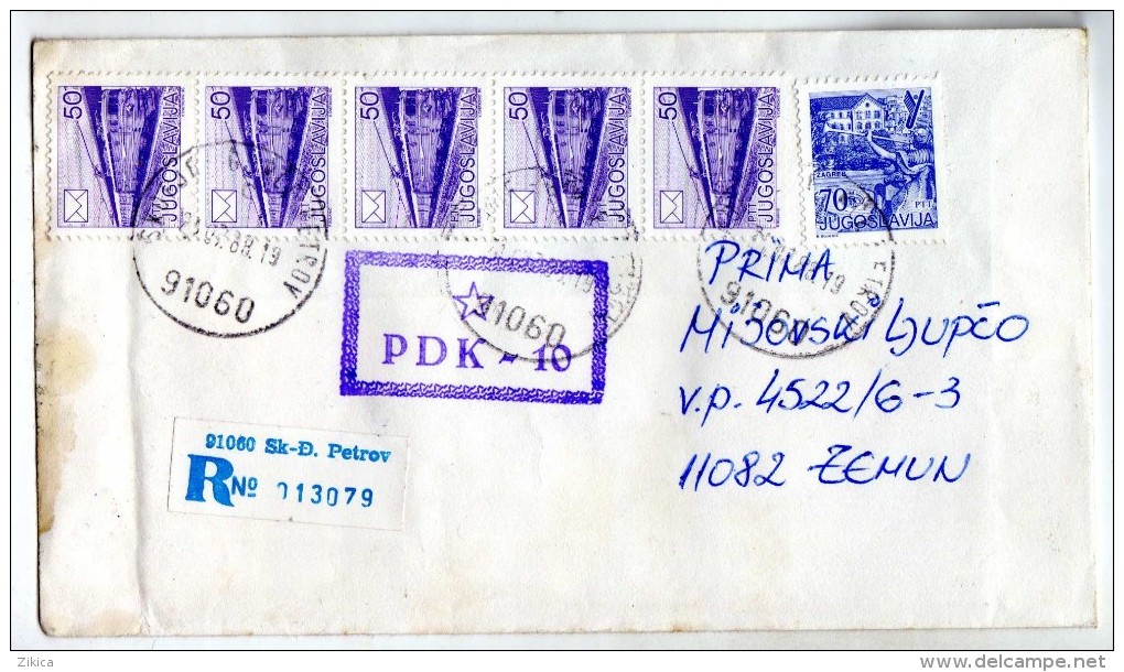 Yugoslavia,Macedonia,Skopje - Gjorche Petrov,postmark PDK-10 ( Military Censorship,La Censure Militaire ) 1988 - Lettres & Documents