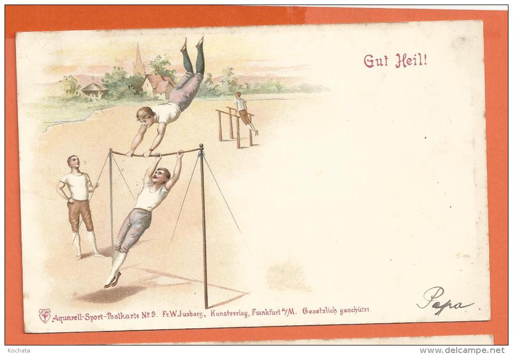 MOL2/286, Gut Heil! , Barre Parallèle, Sport, Gym, Athlète, Précurseur, Circulée 1899 - Ginnastica