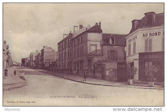 95 ST OUEN L AUMONE - (1900) (animé) Rue St Lazare - Seyes à Pontoise - D10 - Saint-Ouen-l'Aumône