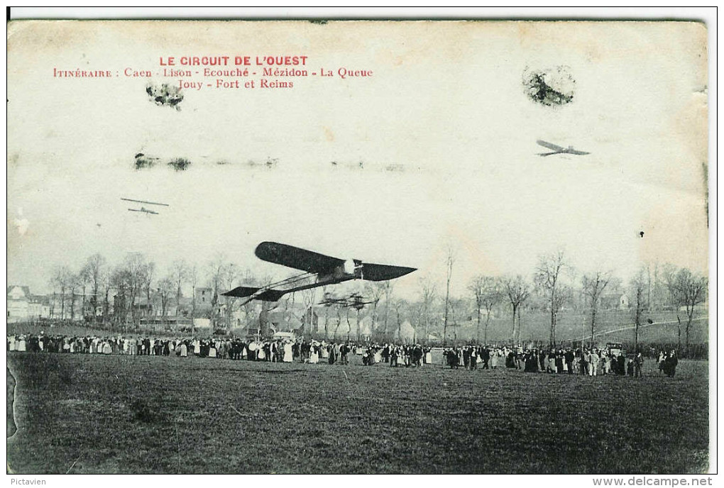 CPA - CIRCUIT DE L´OUEST - Itinéraire : Caen - Lison - Ecouche - Mezidon - La Queue - Jouy -  Fort Et Reims - Reuniones