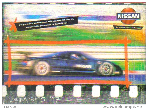 Carte Postale édition "Carte à Pub" - Nissan - Le Mans 97 (voiture De Course) - Le Mans