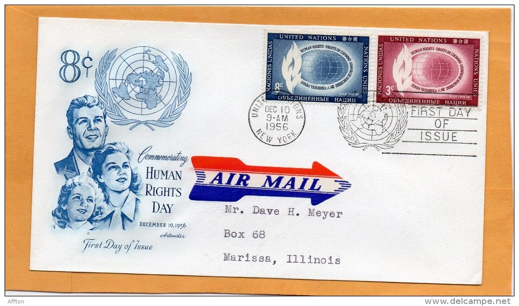 United Nations New York 1956 FDC - FDC