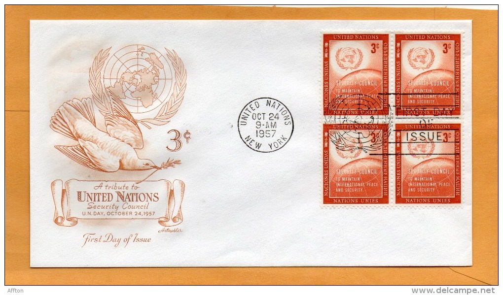 United Nations New York 1957 FDC - FDC