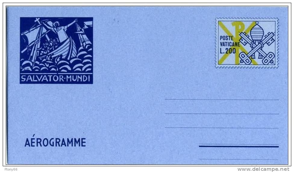 1978 Vaticano - Aerogramma Salvator Mundi Lire 200 Nuovo / New - Postal Stationeries