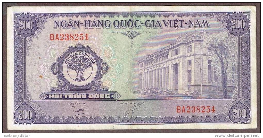 Vietnam, South - Vietnam, Pick 9 B, 200 Dong, 1958 ! - Vietnam