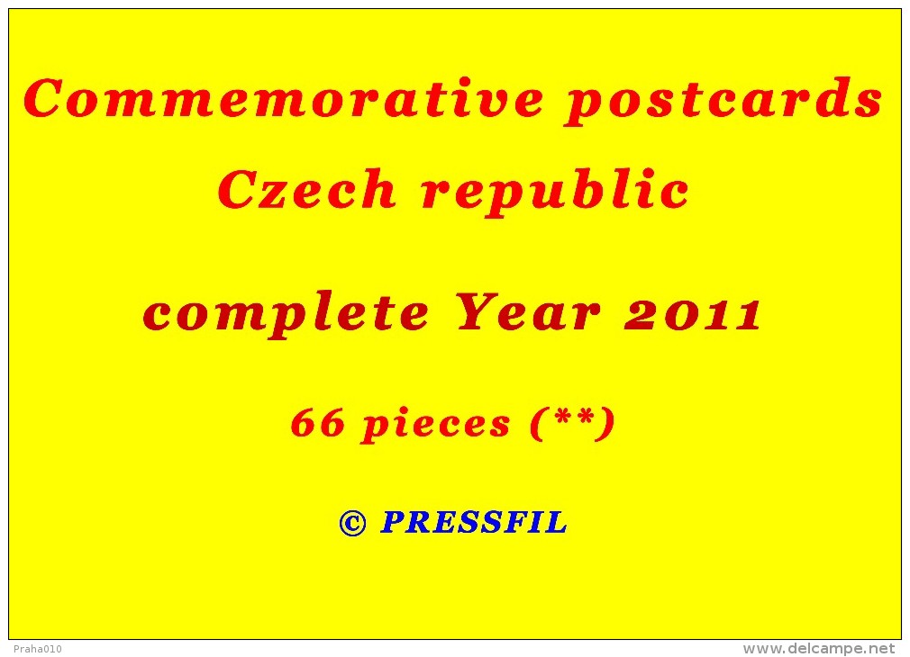 Czech Rep. / Postal Stat. (Pre2011/xx): Complete Year (66 Pieces) Commemorative Postcards PRESSFIL - Cartes Postales