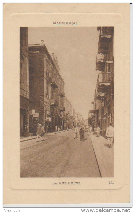 EGYPTE MANSOURAH LA RUE NEUVE  BELLE CARTE ANIMEE RARE !!! - Mansourah