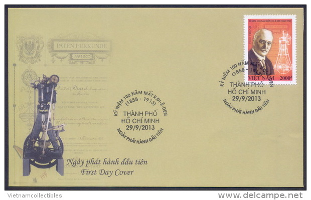 FDC Vietnam Viet Nam 2013 : 150th Death Anniversary Of Rudolf Diesel (Ms1041) - Vietnam