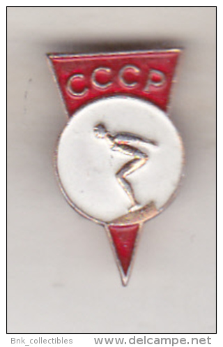 USSR - Rusia - Old Sporty Pin Badge - Swimming - Nuoto