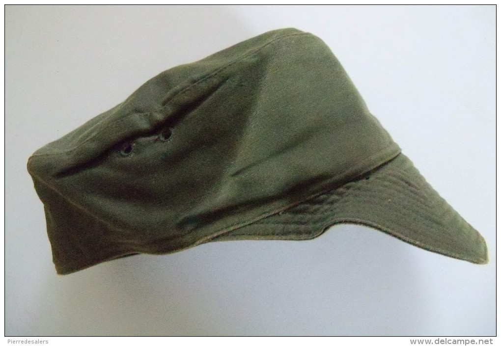 Militaria M - Casquette Kaki Armée Française - Taille Illisible - 2 Scans - Equipement