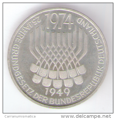 GERMANIA 5 MARK 1974 AG SILVER - 5 Mark