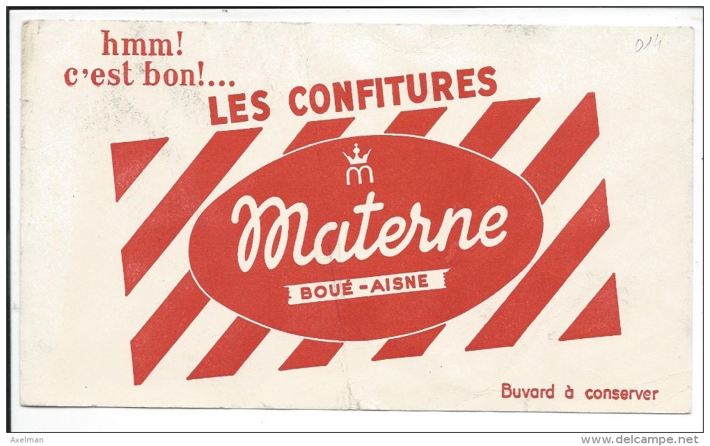 BUVARD: Confitures Materne Boué Aisne - C