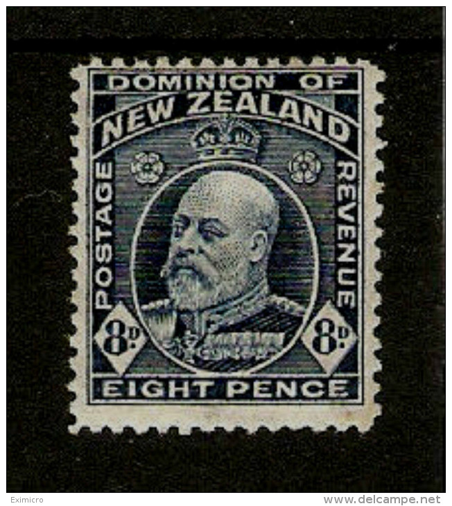 NEW ZEALAND 1909 - 1916  8d INDIGO-BLUE SG 393  MOUNTED MINT Cat £13 - Unused Stamps
