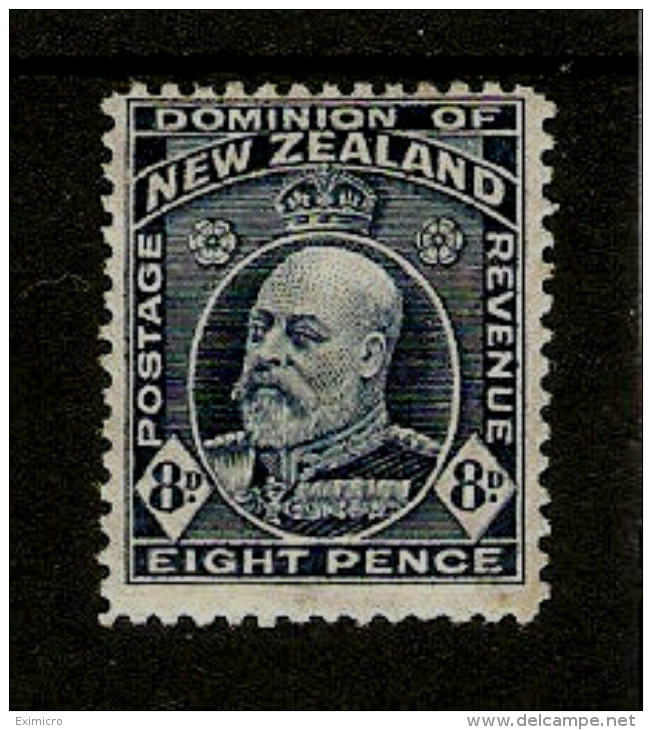 NEW ZEALAND 1909 - 1916  8d INDIGO-BLUE SG 393  MOUNTED MINT Cat £13 - Neufs