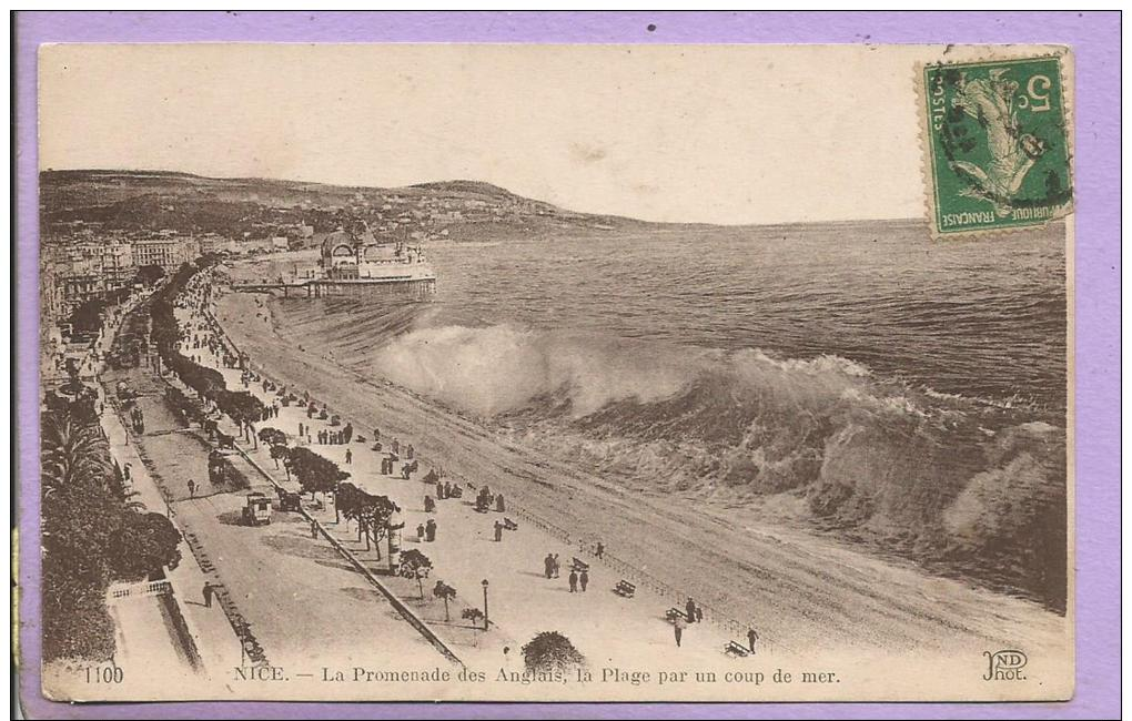 06 - NICE  - La Promenade Des Anglais, La Plage Par Coup De Mer - Sonstige & Ohne Zuordnung